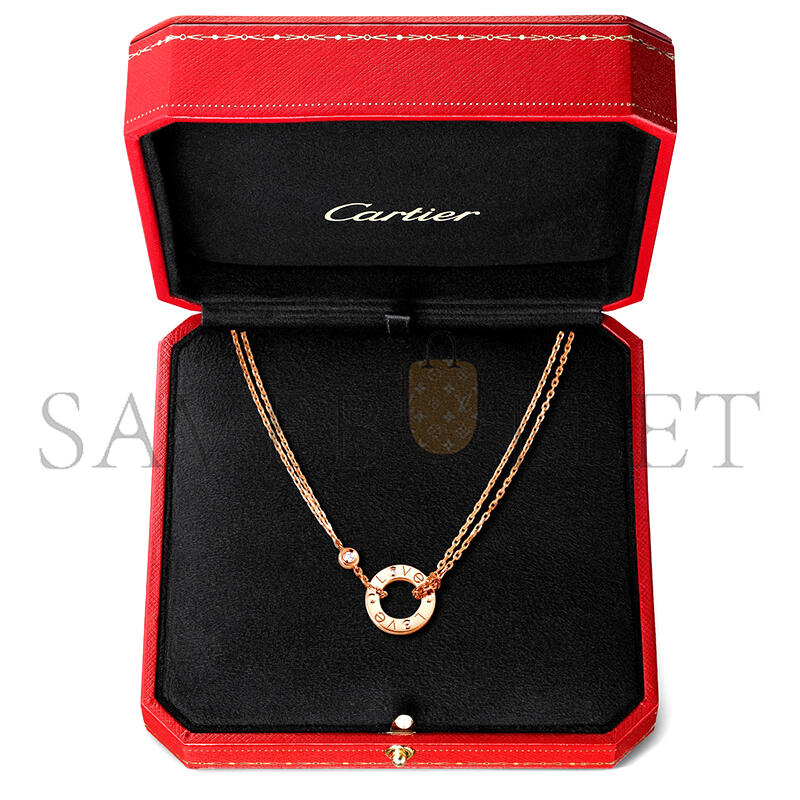CARTIER LOVE NECKLACE, 2 DIAMONDS B7224509
